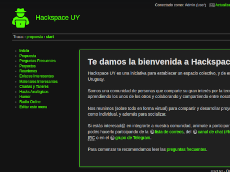 HackspaceUY Wiki Website